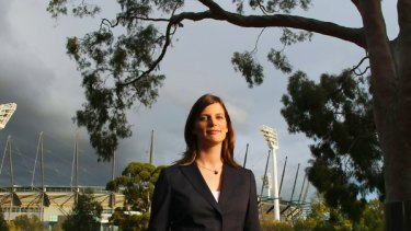 Rising star: Minister for Sport and Youth, Kate Ellis, in front of the MCG.
