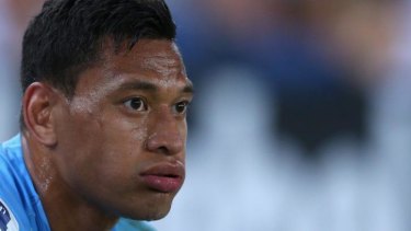 Ruled out: Israel Folau will not play for the Waratahs against the Force.