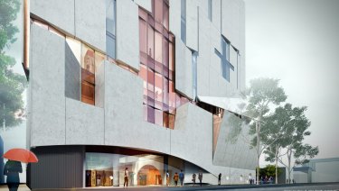 An artist's impression of the new Melbourne Conservatorium currently under construction.