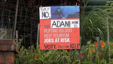 Opponents of the proposed mine dogged candidates in last year's Queensland state election.