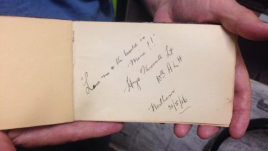 Hugo Throssell's autograph.
