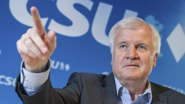 German Interior Minister and Chairman of the Christian Social Union party Horst Seehofer