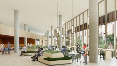 Artist impression of the new food court planned for the revamped Prince of Wales Hospital.