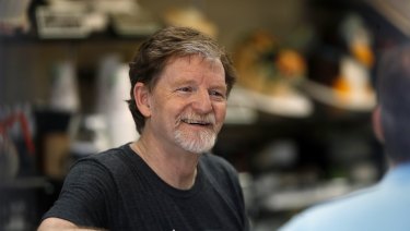 Baker Jack Phillips, owner of Masterpiece Cakeshop, back at his shop on Monday after winning the Supreme Court case.