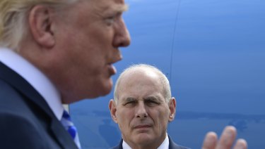 White House Chief of Staff In In tune on immigration: White House Chief of Staff John Kelly, right, and US President Donald Trump.