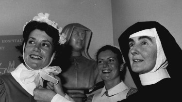 Staff celebrate St Vincent's 125th anniversary in 1982. The nuns who founded the hospital could not have imagined what a large institution it would become.