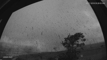 An ash plume resulting from an early morning explosion at Kilauea Volcano on Thursday.