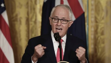 Prime Minister Malcolm Turnbull at the White House in February.