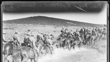 Australian Light Horse troops in training in 1916.
