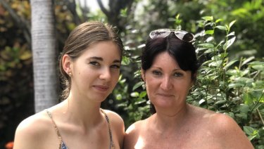 Brooke Pye and her mum Natalie fear they will be stranded in Bali.