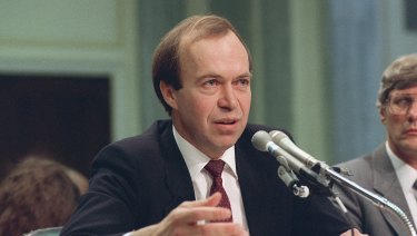 James Hansen, director of NASA's Goddard Institute for Space Studies in New York, warned the US Congress in 1988 that human-induced global warming was already underway and 'may have important implications other than for human comfort'. (This photo taken in 1989.)