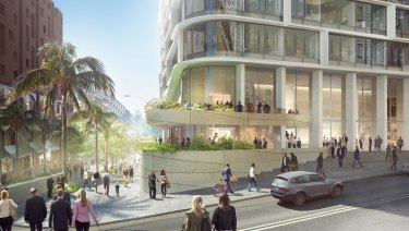 Artist's impressions of AMP's new Quay Quarter Tower at Circular Quay in Sydney.