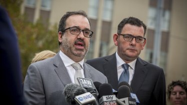 Attorney-General Martin Pakula, left, will reform suppression orders amid concerns they were being used too broadly.