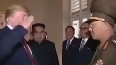 Trump saluting to North Korean general.