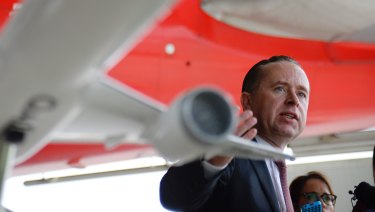 Qantas chief Alan Joyce as he announced the airline's massive order of new Dreamliners.