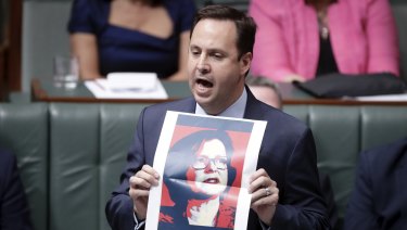Coalition government minister Steve Ciobo attacks Ged Kearney in Federal Parliament this week.