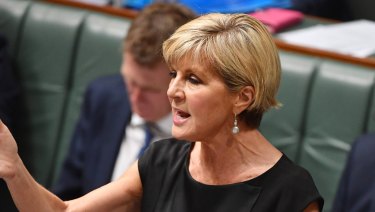 Minister for Foreign Affairs Julie Bishop