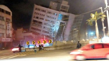Buildings collapsed across eastern Taiwan following the earthquake. 