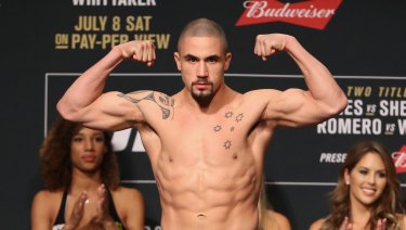 Ready to rumble: Robert Whittaker had no trouble making weight.