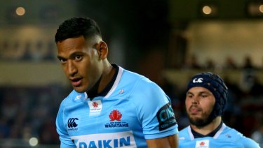 Coming up short: Israel Folau and the Waratahs lost to a New Zealand team yet again. 