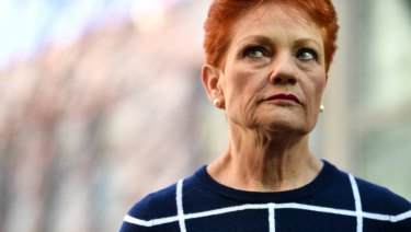 One Nation leader Senator Pauline Hanson.