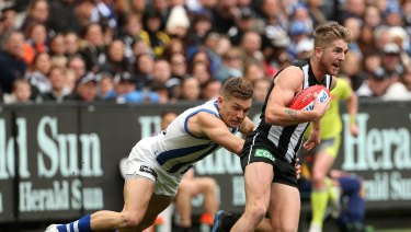 Collingwood's Sam Murray, banned for a match-day positive drug test.