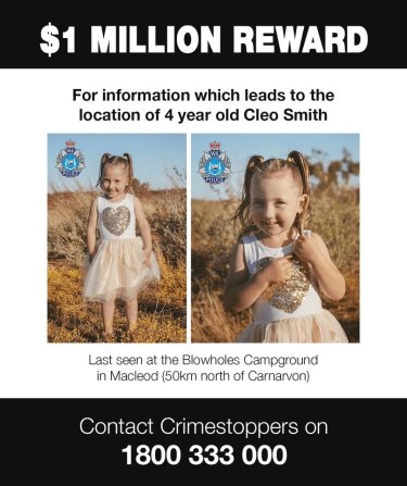 There is a $1 million rewardfor information leading to finding Cleo or convicting someone involved in her disappearance.