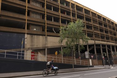 City of Sydney candidate Lyndon Gannon said the Goulburn Street Car Park appeared to be inspired by “an abandoned Soviet hospital”.