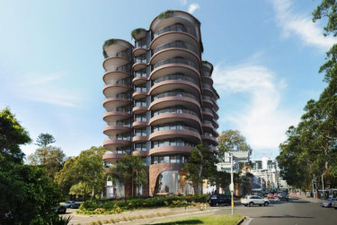 An artist’s impression of apartment towers proposed for Oxford Street in Bondi Junction.