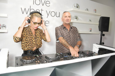 “I’m not just showing up and being a show-pony,” says Kate Moss, left, pictured DJ’ing at a launch for her limited edition Diet Coke cans in London, yesterday, alo<em></em>ngside DJ Fat Tony.