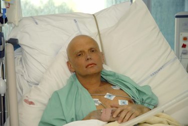 Alexander Litvinenko is seen lying in his hospital bed on November 20, 2006.