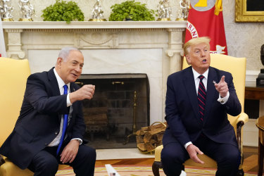 President Donald Trump meets with Israeli Prime Minister Benjamin Netanyahu in the Oval Office in September.