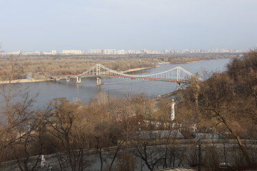 View of Kyiv from Dante’s Park.