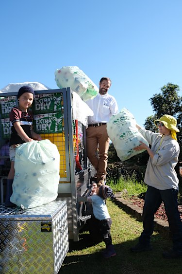 Alex Bowen created the Bin Chicken and won 2022 Environmental Citizen of the Year award.