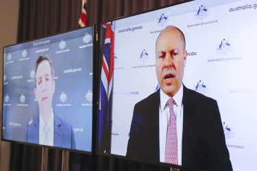 Treasurer Josh Frydenberg and Finance Minister Simon Birmingham release the final outcome for the 2020-21 budget. This year’s deficit is expected to deteriorate due to extra spending.