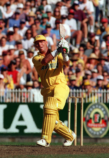 Dean Jones in action for Australia in 1994.