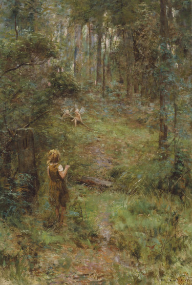 Frederick McCubbin What the Girl Saw in the Bush (1904).