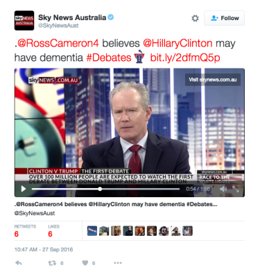 Sky News Australia tweeted the footage, before deleting it.
