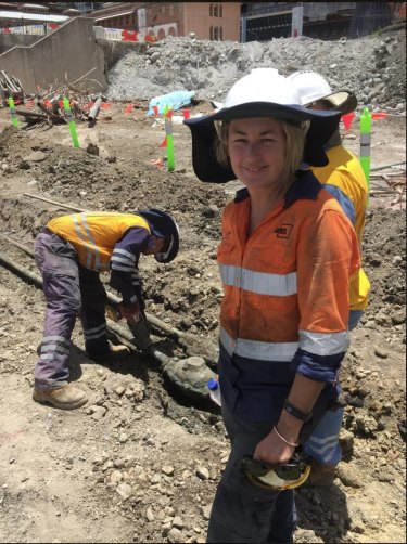 Archaeologist Tina King in William Street as 134-year-old electrical cables designed by Thomas Edison were unearthed.