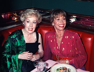 Mary Tyler Moore, right, is joined by Georgia Engel.