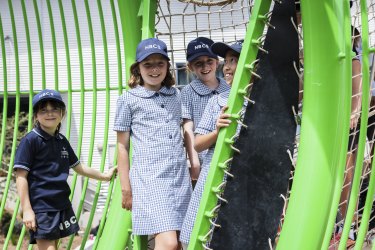Northern Beaches Christian School principal Tim Watson said the new playground equipment would help students build communication and social skills.