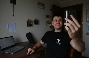 Jordan van Etten submitted a video CV using his mobile phone and an app as part of a job application.