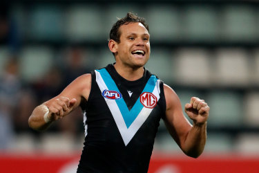 Port Adelaide dasher Steven Motlop, who began his career with Geelong, has retired immediately. 