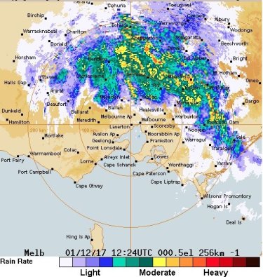 melbourne weather radar rain december bom express friday dec heaviest victoria