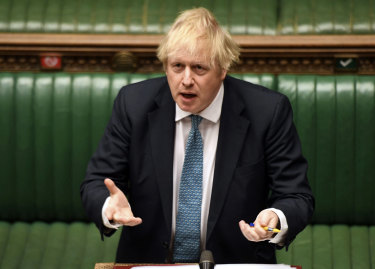 Boris Johnson speaks during Prime Minister's Questions in the House of Commons on Wednesday.