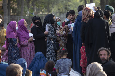 People displaced by the Taliban advancing are flooding into the Kabul capital to escape the Taliban takeover of their provinces. 