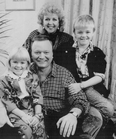 The Newtons: Bert and Patti with daughter Lauren and son Matthew in 1986.