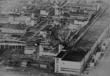 A view of Chernobyl Nuclear Power Station taken on May 9, 1986.