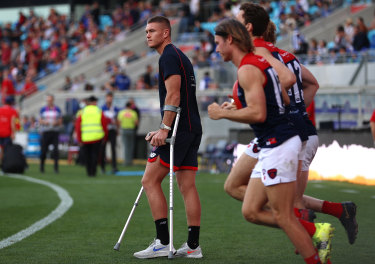 Adam Tomlinson is the only player in Melbourne’s best 23 who is unavailable for selection due to injury. 