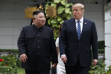Tension: A February meeting between Kim Jong-un and Donald Trump collapsed in Hanoi.